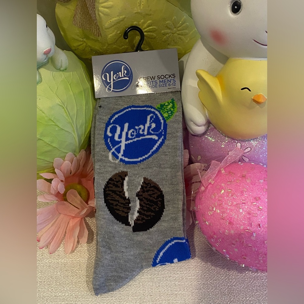 Men's Crew Socks - Gray and Blue